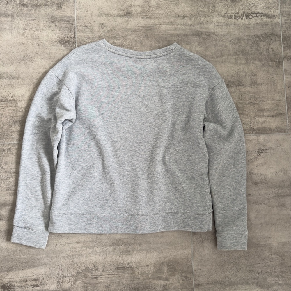 DKNY Printed Logo Crewneck Sweatshirt in grey with a sequined logo Size XS - Picture 7 of 12
